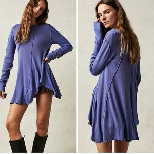 NWOT We The Free Full Swing Tunic in Blue Size Med Retail $78